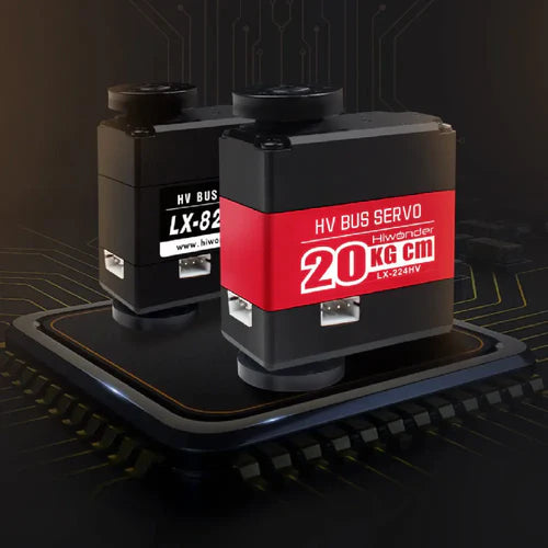 Hiwonder LX-224HV Three Connector Bus High Voltage Digital Servo – 20kg·cm Torque, 11.1V, Metal Gear, Serial Bus Control