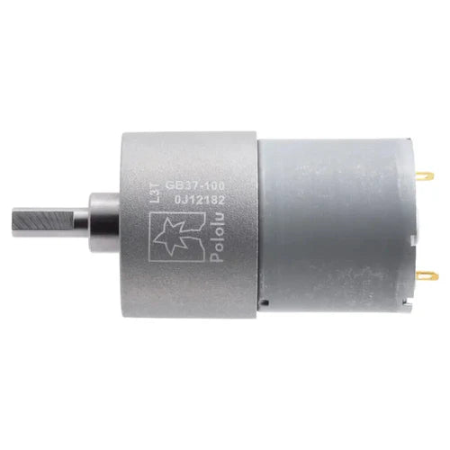 Pololu 100:1 Metal Gearmotor 37Dx57L mm 12V (Helical Pinion) – High Torque Brushed DC Gearmotor