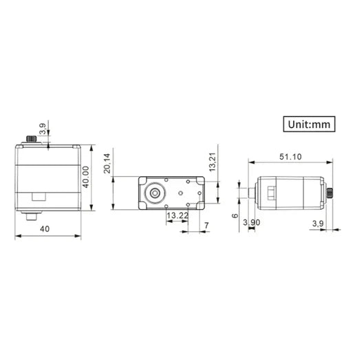 Hiwonder LX-224HV Three Connector Bus High Voltage Digital Servo – 20kg·cm Torque, 11.1V, Metal Gear, Serial Bus Control