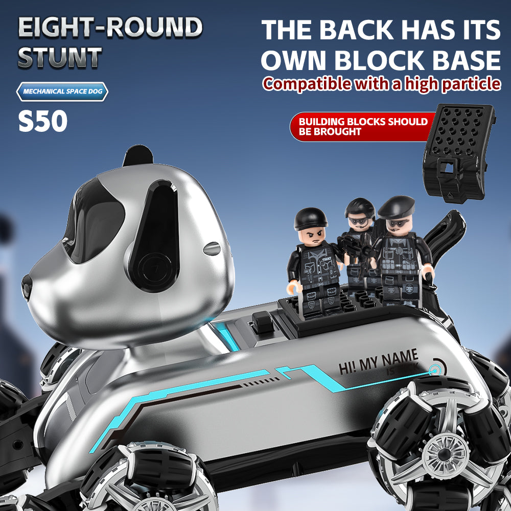 S50 Eight-Wheel Stunt Mechanical Dog – Intelligent Remote Control Robot Dog Toy