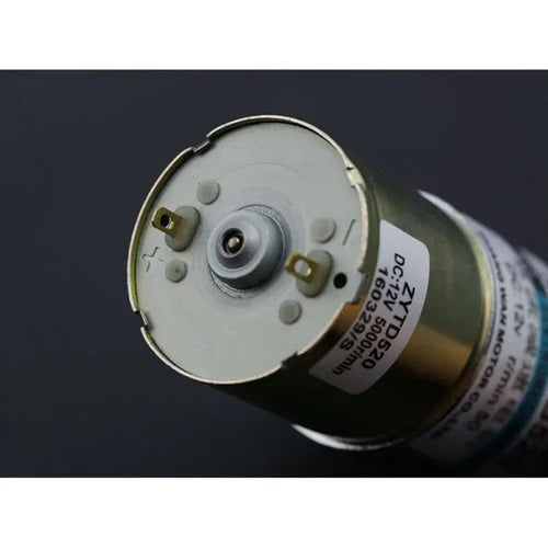12V 50RPM 694 oz-in High Torque Brushed DC Gear Motor with 6mm D-Shaft and 100:1 Metal Gear Reduction
