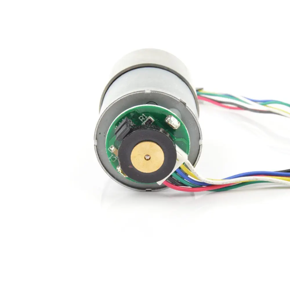 12V DC Geared Motor with Encoder – 131:1 Reduction