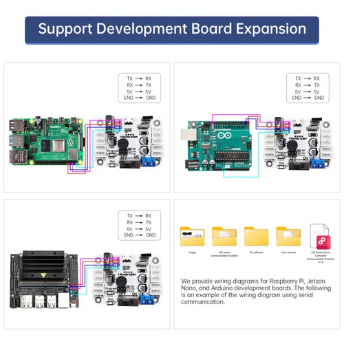 Hiwonder LX-16A Full Metal Gear Serial Bus Servo with Real-Time Feedback Function for RC Robot (Control Angle 240°)