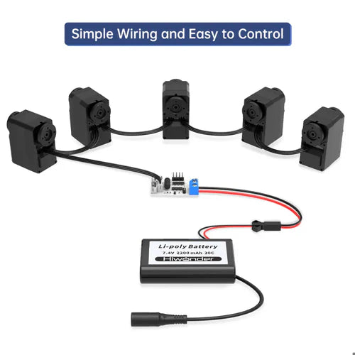 Hiwonder LX-16A Full Metal Gear Serial Bus Servo with Real-Time Feedback Function for RC Robot (Control Angle 240°)