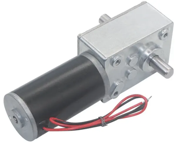 24V 160 RPM High Torque Dual Shaft Worm Gear Motor