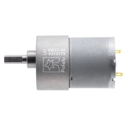 Pololu 30:1 Metal Gearmotor 37Dx52L mm 12V with Helical Pinion – High Torque Brushed DC Motor