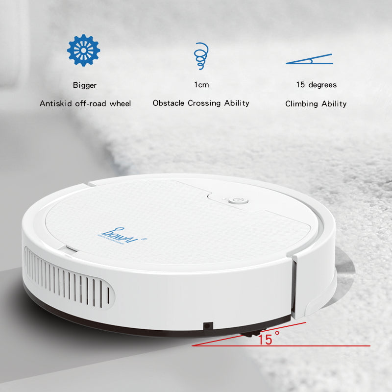 Smart APP Robot Vacuum Cleaner, 1800Pa Suction, Slim 6.8cm Body, Multi-Mode Cleaning