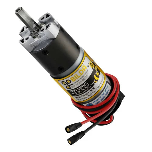 5203 Series Yellow Jacket Planetary Gear Motor 26.9:1 223 RPM with 3.3-5V Encoder | Brushed DC, Steel Gears, Robust REX Shaft