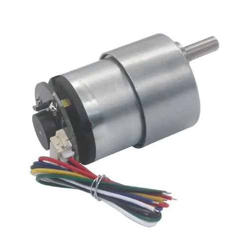 37mm Diameter 24V 200RPM Brushed DC Gear Motor with Encoder – High Efficiency, Low Noise, Compact Design for Robotics & Medical Applications