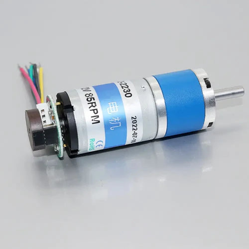 22mm Planetary Gear Motor with 12V Magnetic Encoder, 185RPM High Torque Low Backlash DC Gearmotor