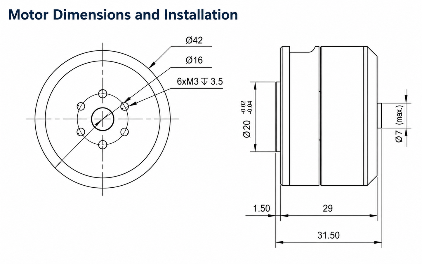 DAMIAO DM-H3510 Hub Motor with Integrated Driver Encoder CANFD Direct Drive BLDC Motor
