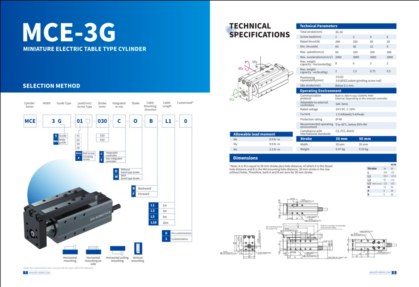 MCE-3G Miniature Table-Type Linear Servo Lift Cylinder – High Precision Electric Actuator