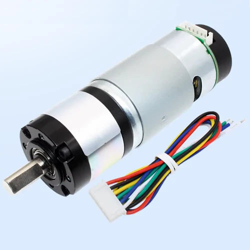 36D DC Planetary Gearmotor with Encoder - 24V 630RPM High Torque Brushed Motor for Large Scale Robots