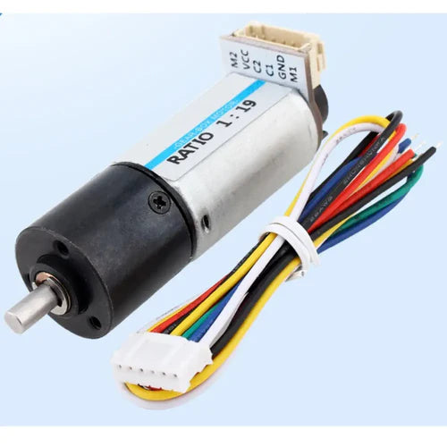 20D 12V Planetary Gear Motor w/ Encoder – 95RPM Brushed DC, Heavy Duty 20mm Gearbox