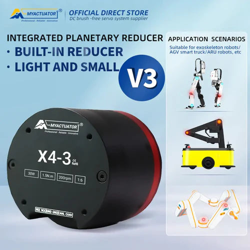 MyActuator RMD-X4 1:6 Micro BLDC Motor 24V High-Speed 600RPM with CAN BUS & Absolute Encoder – High Precision Lightweight Smart Motor