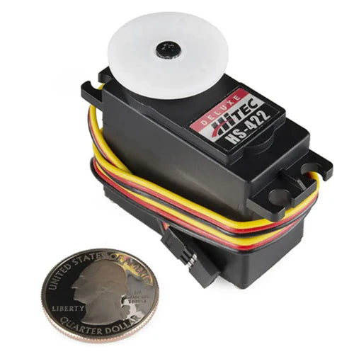 Hitec HS-422 Standard Servo Motor – 3-Pole, Dual Oilite Bearings, 57 oz-in Torque, 0.16s Speed