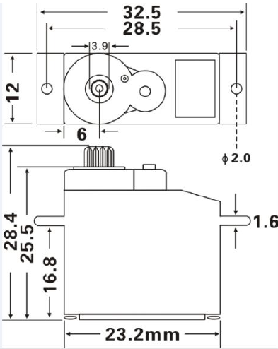 JX PS-1109MG 9g Metal Gear Servo 2.5kg High Torque PWM RC Servo JR Plug