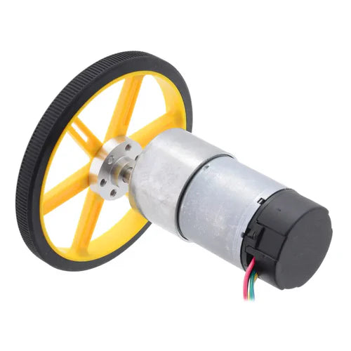 Pololu 150:1 Metal Gearmotor 37Dx73L mm with 64 CPR Encoder & Helical Pinion – High-Torque 12V DC Motor