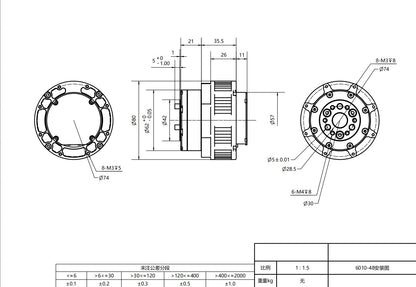 GIM6010-48 High Torque Planetary Gear Motor Integrated Servo Actuator for Robotic Arm & Industrial Automation