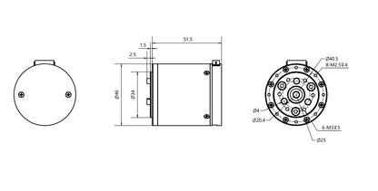 GIM3510-8 Compact Robot Joint Actuator Dual Encoder Planetary Gear Servo Motor 24V CAN/RS485 Aloha Motor