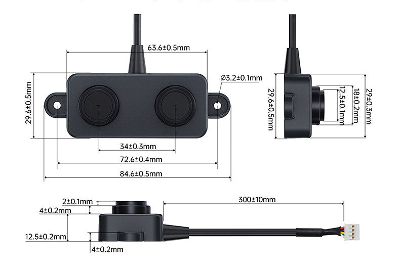Ultrasonic Waterproof Distance Sensor Module for AGV Robot Obstacle Avoidance (IP67 Split Type)