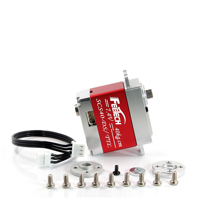 FEETECH SCS40-DS 40KG Dual Shaft Bus Servo Full Metal Hollow Cup Robot Servo