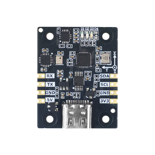 0-Axis AHRS IMU Sensor Module with Barometer | 6/9/10 DOF Inertial Measurement Unit | USB Type-C | ROS Compatible