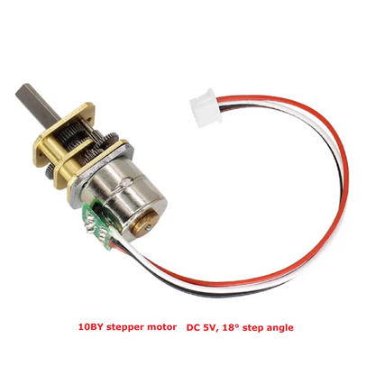 10 mm DC Geared Stepper Motor with Driver Kit – 50 V, 380:1 Gear Ratio