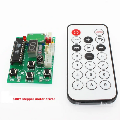 10 mm DC Geared Stepper Motor with Driver Kit – 50 V, 380:1 Gear Ratio