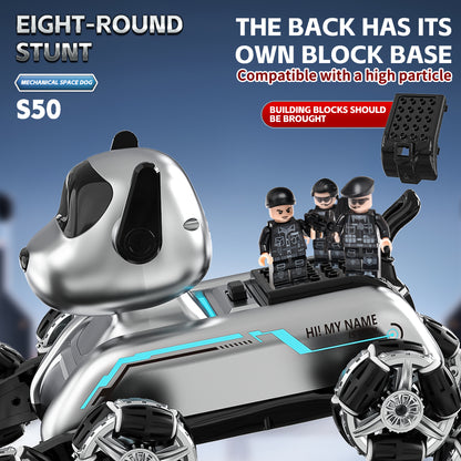 S50 Eight-Wheel Stunt Mechanical Dog – Intelligent Remote Control Robot Dog Toy