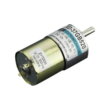 12V 50RPM 694 oz-in High Torque Brushed DC Gear Motor with 6mm D-Shaft and 100:1 Metal Gear Reduction