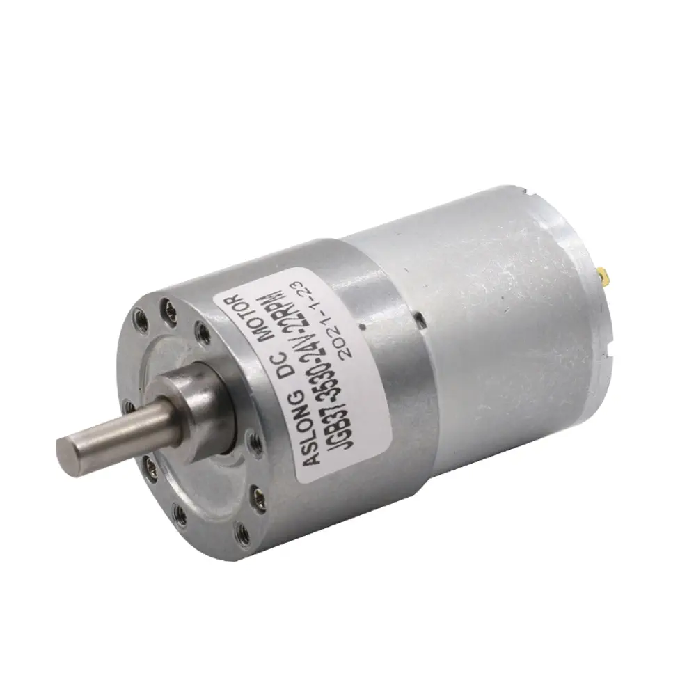 12V DC Brushed Geared Motor 37mm Diameter 333RPM – High Torque Metal Gear Motor for Robotics & Automation