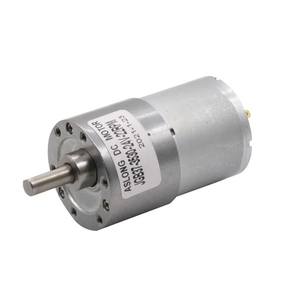 12V DC Brushed Geared Motor 37mm Diameter 333RPM – High Torque Metal Gear Motor for Robotics & Automation