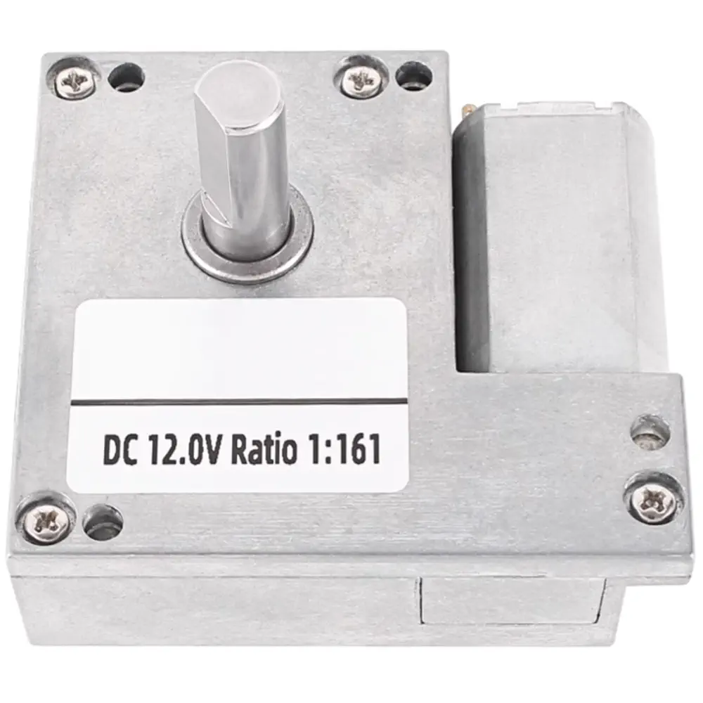 12V Self-Locking Micro Flat Worm Gear Motor – 50 RPM High Torque Drive