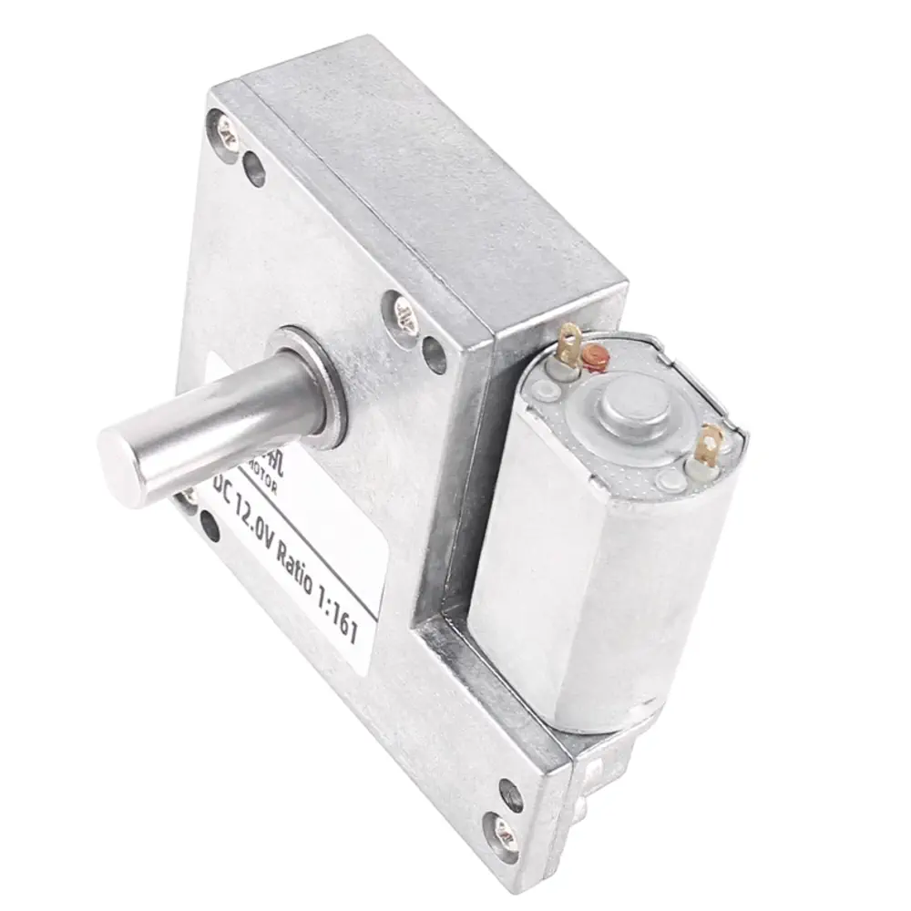 12V Self-Locking Micro Flat Worm Gear Motor – 50 RPM High Torque Drive