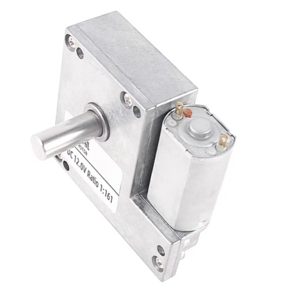 12V Self-Locking Micro Flat Worm Gear Motor – 50 RPM High Torque Drive
