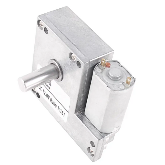 12V Self-Locking Micro Flat Worm Gear Motor – 50 RPM High Torque Drive