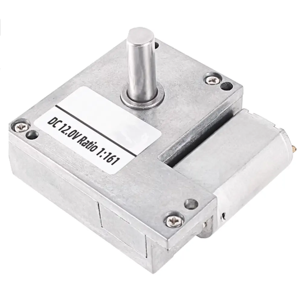 12V Self-Locking Micro Flat Worm Gear Motor – 50 RPM High Torque Drive