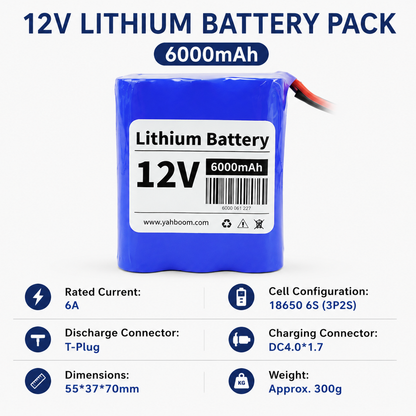 12V  Li-ion Battery Pack for ROS Robots & Smart Robot Cars