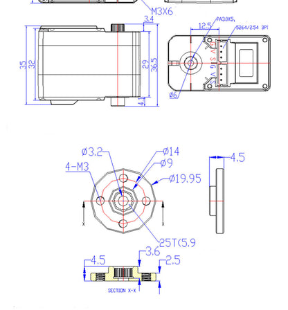 FEETECH ST3215 Magnetic Encoder 360° TTL Serial Bus Servo for SO-100 / SO-101 / OpenDuck Robots