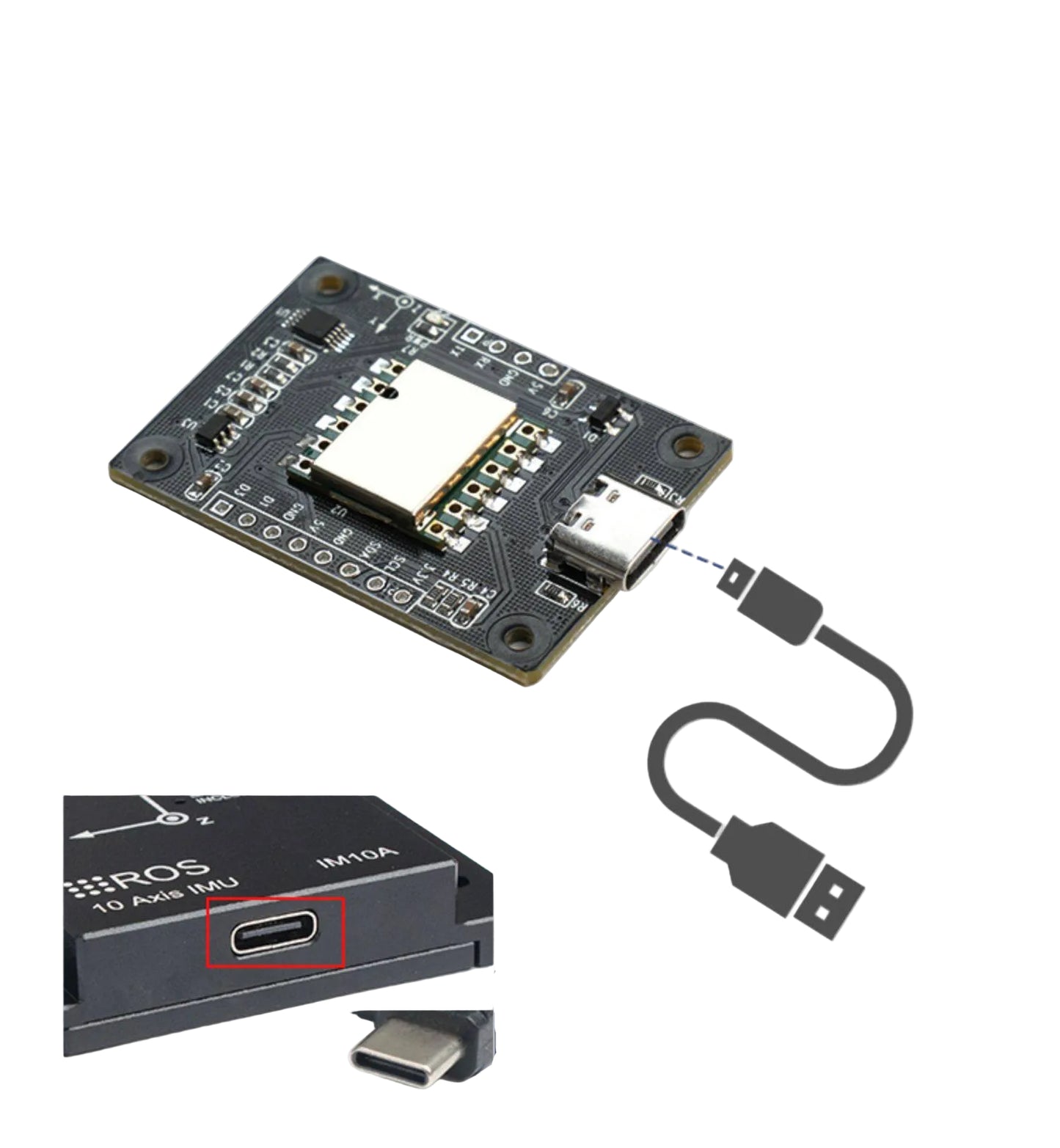 ROS 10-Axis IMU Sensor Module IM10A | High-Precision Inertial Navigation Unit with Barometer