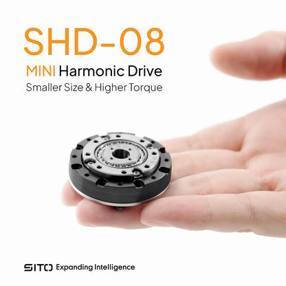 SHD-08 Mini Harmonic Drive Reducer 40mm Strain Wave Gearbox for Robot Arm (50:1 / 100:1)