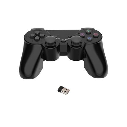 Hiwonder PS2 Wireless Controller with USB wireless receiver dongle, front view