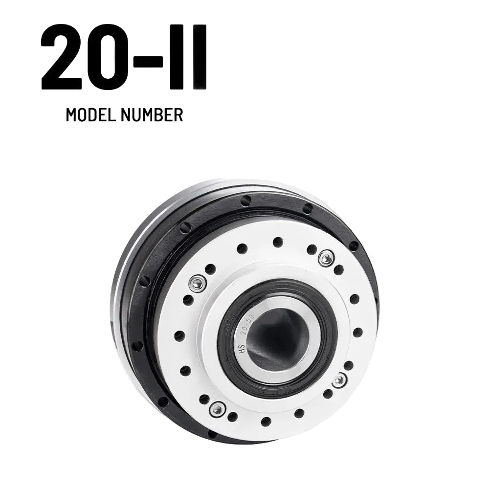 HS-20-II Hollow Shaft Strain Wave Gear Reducer – High Precision Harmonic Drive (30/50/80/100/120 Ratio)