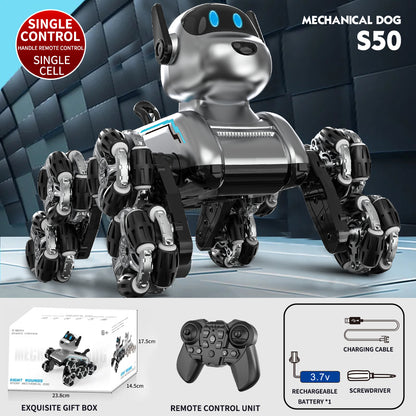 S50 Eight-Wheel Stunt Mechanical Dog – Intelligent Remote Control Robot Dog Toy