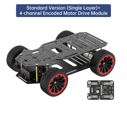 Standard single-layer chassis version with included 4-channel encoded motor drive module board