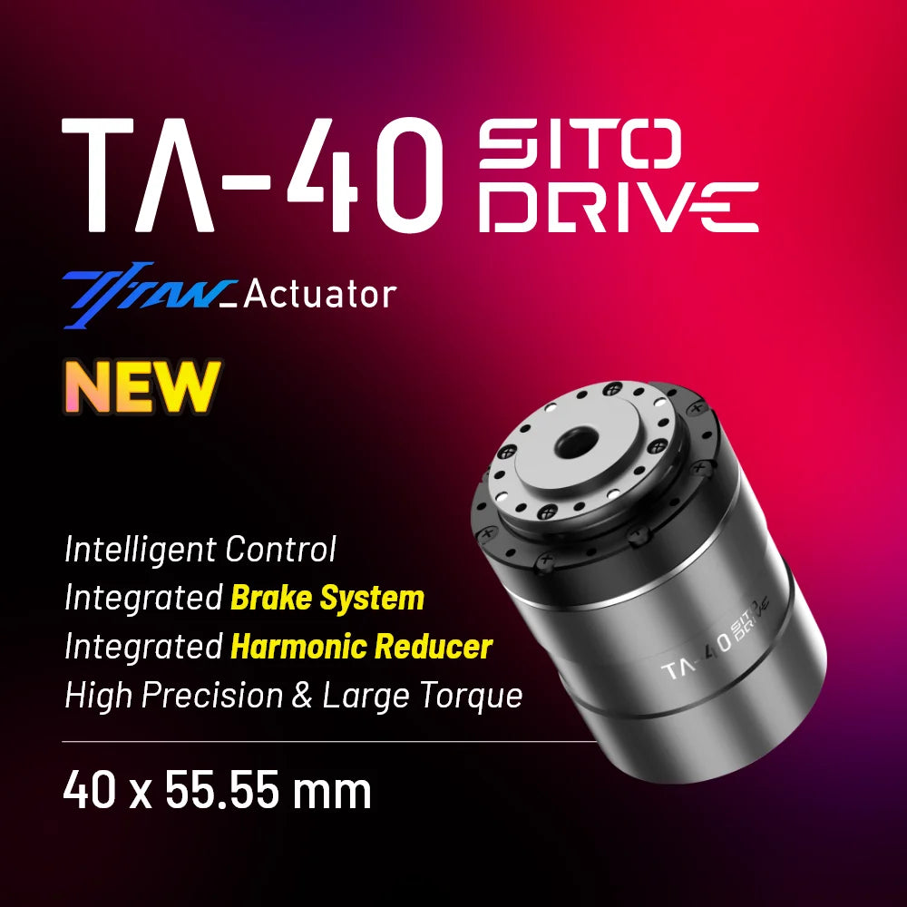 TA-40 Smart Actuator 24V BLDC Servo Motor with Harmonic Drive (50:1 / 100:1)