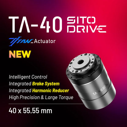 TA-40 Smart Actuator 24V BLDC Servo Motor with Harmonic Drive (50:1 / 100:1)