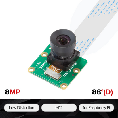 Arducam 8MP IMX219 Raspberry Pi Camera Module with M12 lens and 88° view