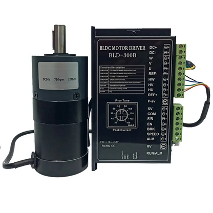 57BL Brushless DC Planetary Gear Motor with Driver Kit – 24V 800RPM